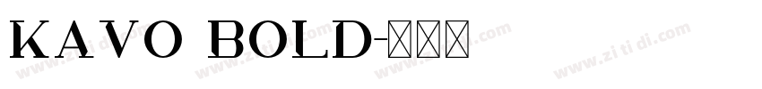 Kavo Bold字体转换